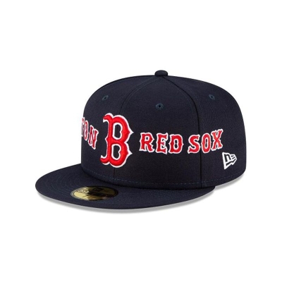 Boston Red Sox Gorra | New Era MLB Double 59fifty Fitted Cap Mexico - Azules